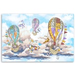 Ljuddämpande tavla - Colourful air balloons