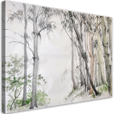 Ljuddämpande tavla - Forest of grey trees painted