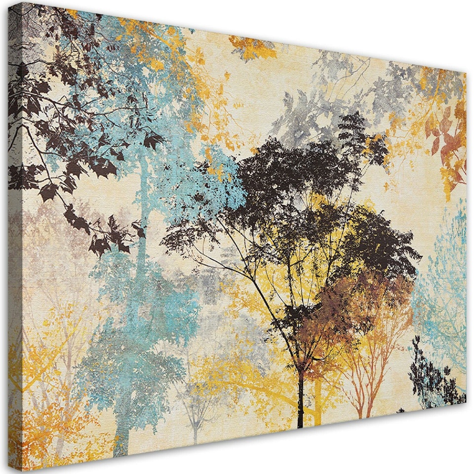 Ljuddämpande tavla "art" - Colourful trees abstract