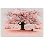 Ljuddämpande tavla - Pink tree abstract nature