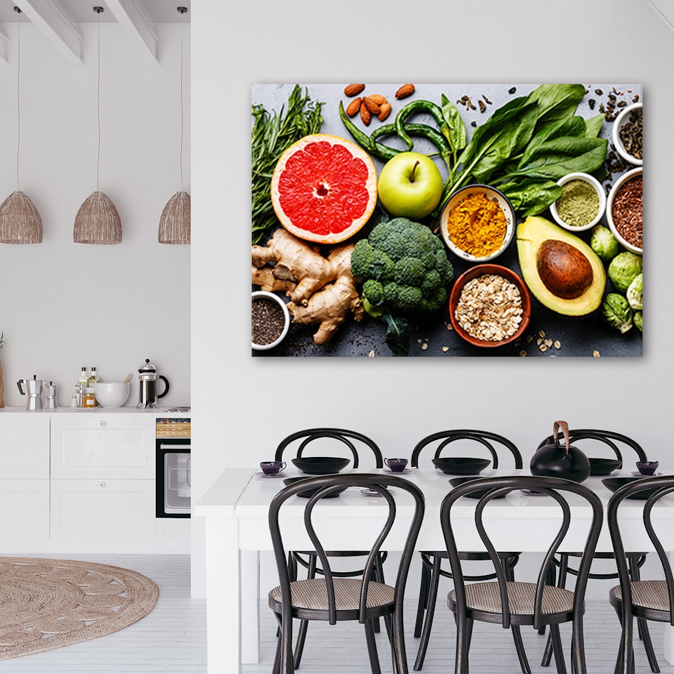 Ljuddämpande tavla "art" - Vegetables and fruits composition