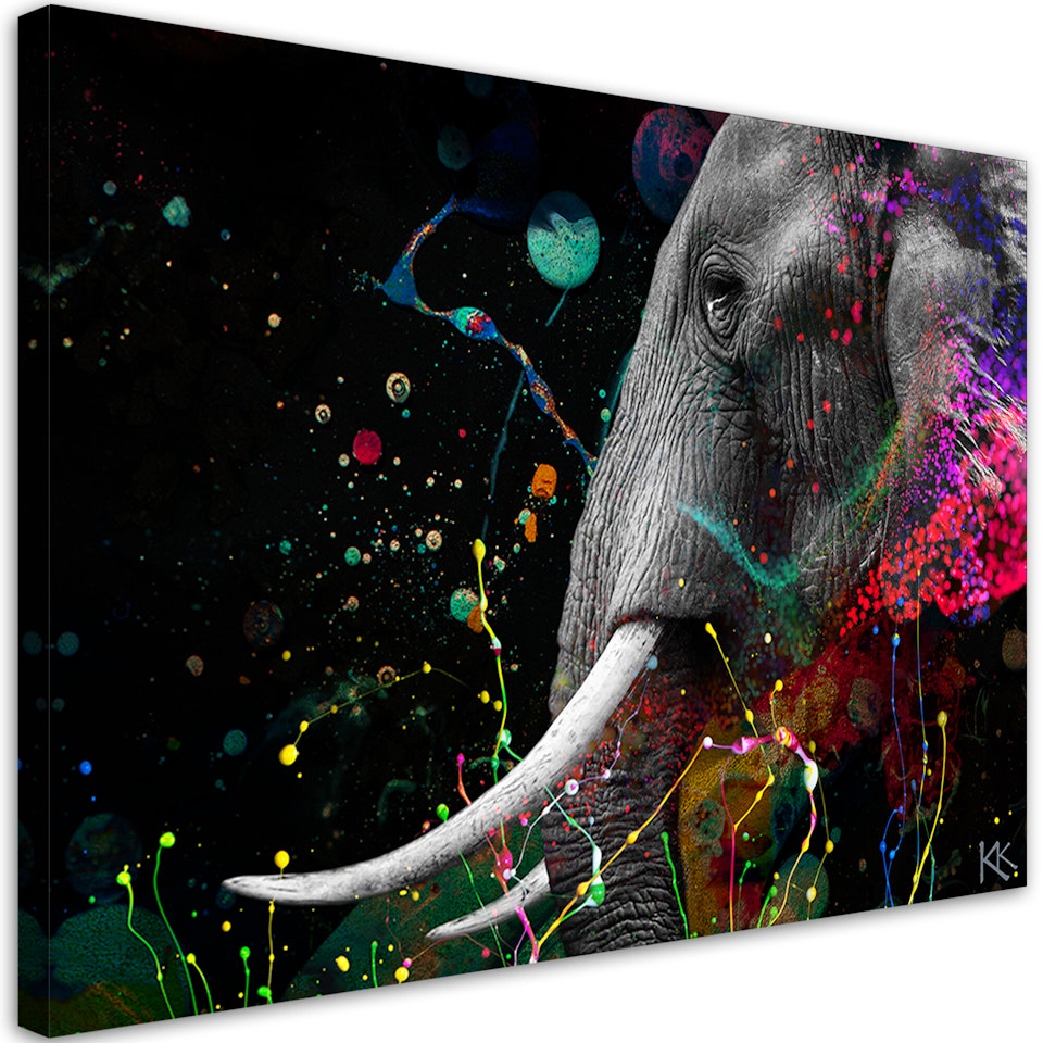 Ljuddämpande tavla - African elephant abstract