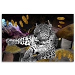 Ljuddämpande tavla - Leopard on abstract background