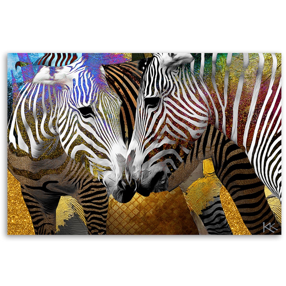 Ljuddämpande tavla - Abstract zebra animals