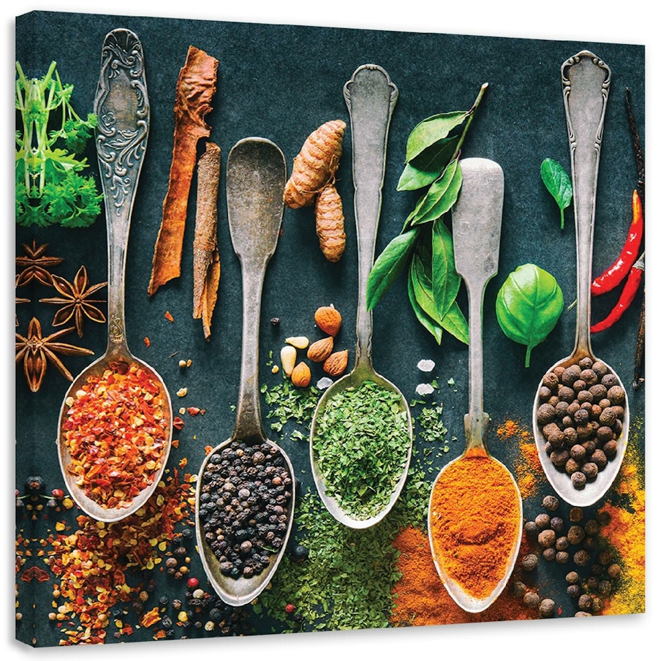 Ljuddämpande tavla - Herbs Spices for the kitchen