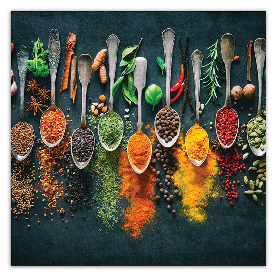 Ljuddämpande tavla - Herbs Spices for the kitchen