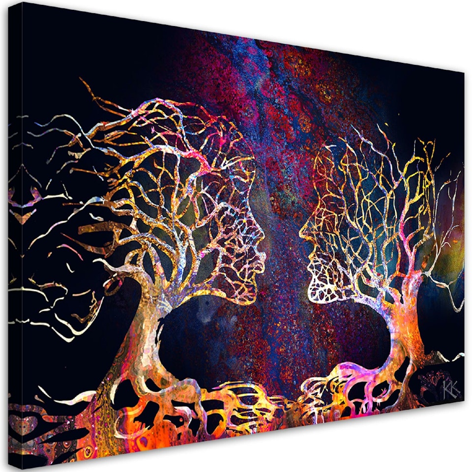 Ljuddämpande tavla - Pair of trees kiss abstract