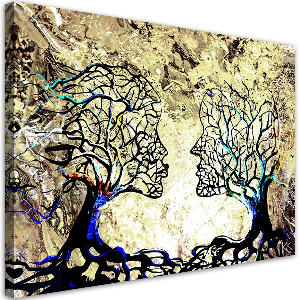Ljuddämpande tavla - Tree kiss abstract