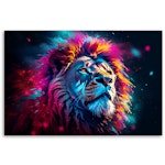 Ljuddämpande tavla "art" - Neon Lion Animal Africa