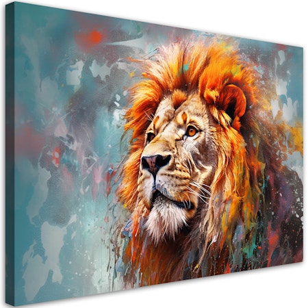 Ljuddämpande tavla "art" - Animal Lion Abstraction