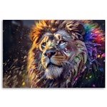 Ljuddämpande tavla - Lion Animal Abstraction