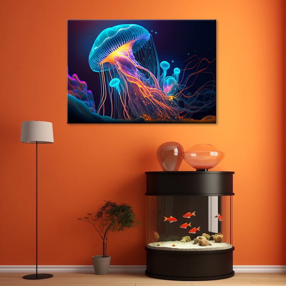 Ljuddämpande tavla - Vivid colours underwater