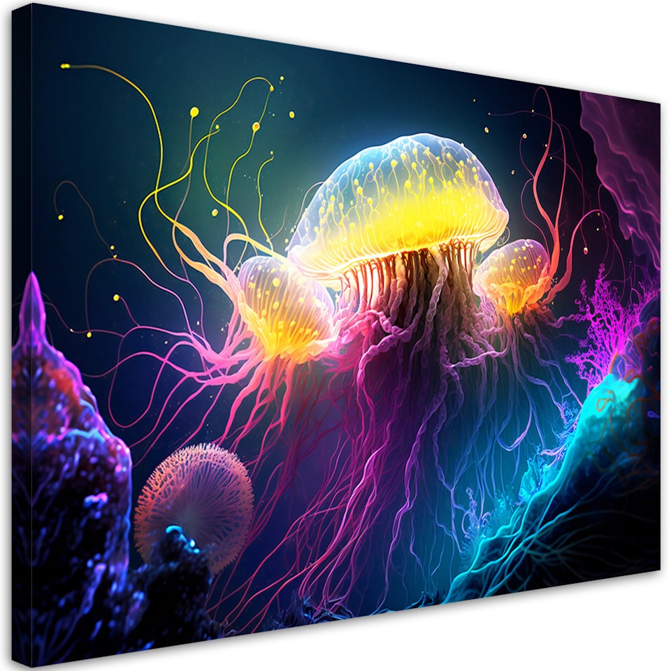 Ljuddämpande tavla - Jellyfish underwater