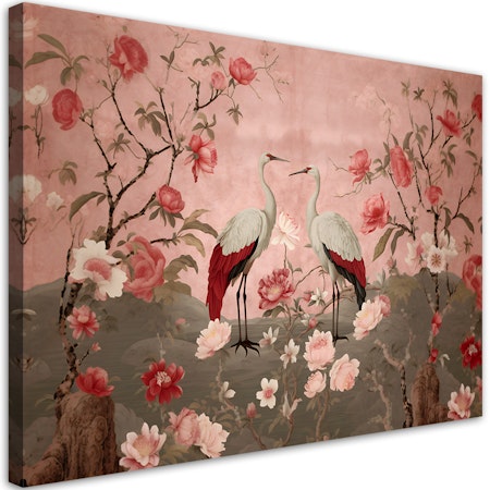 Ljuddämpande tavla "art" - Chinoiserie Flowers and Birds