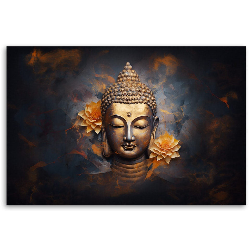 Ljuddämpande tavla - Gold Buddha abstract