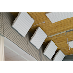 Ljudabsorbent till tak i sporthall - Trådkorg diagonal