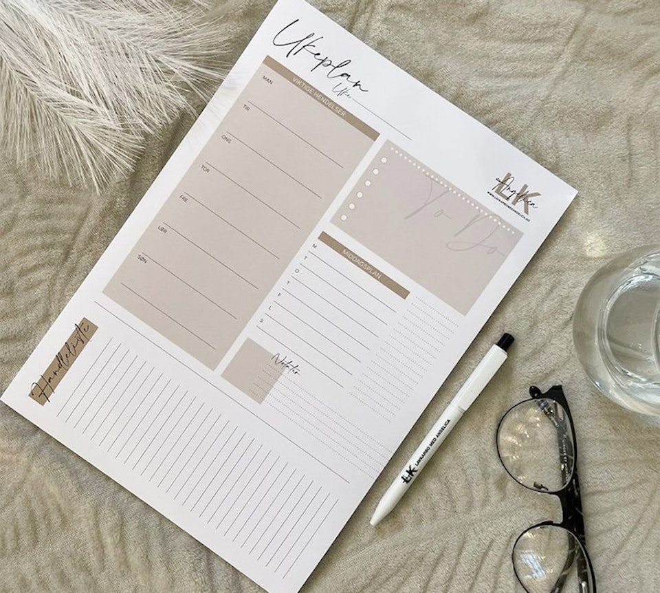 Ukeplan + vektjournal
