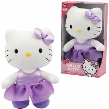 Hello Kitty Gosedjur i Presentförpackning - Lila klänning