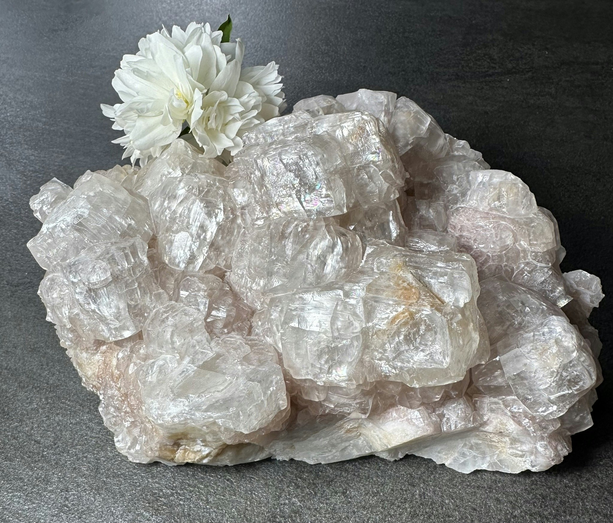 Rosa Kalcit kluster Rea 50%