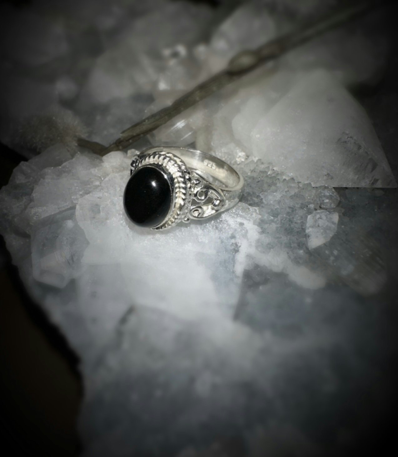 Svart Onyx | 925 Sterling Silver | 17