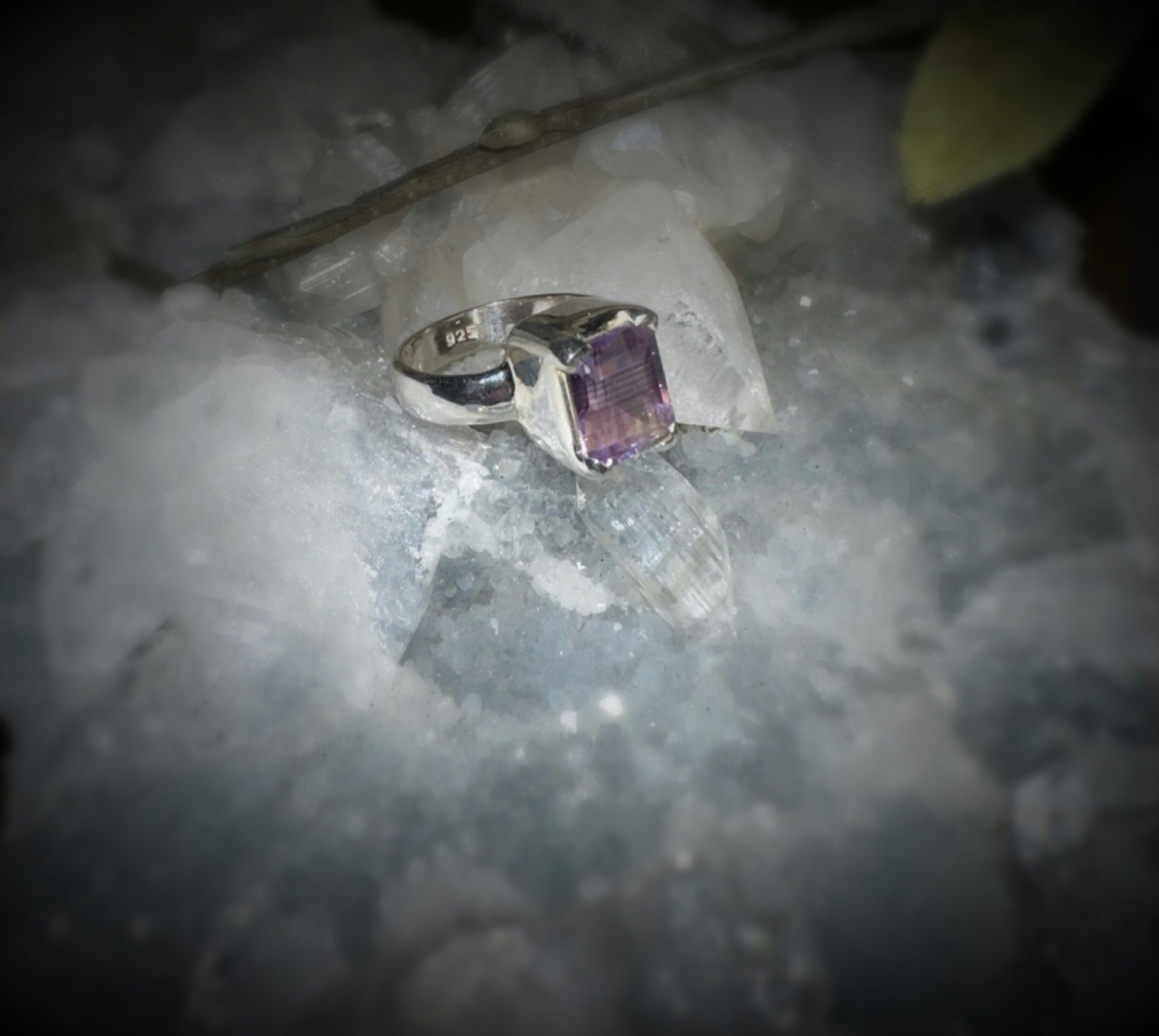 Facetterad Ametist Ring | 925 Sterling Silver | 16,17,18