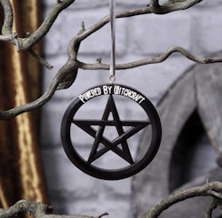 Powered By Witchcraft, hängande Wicca Ornament Pentagram