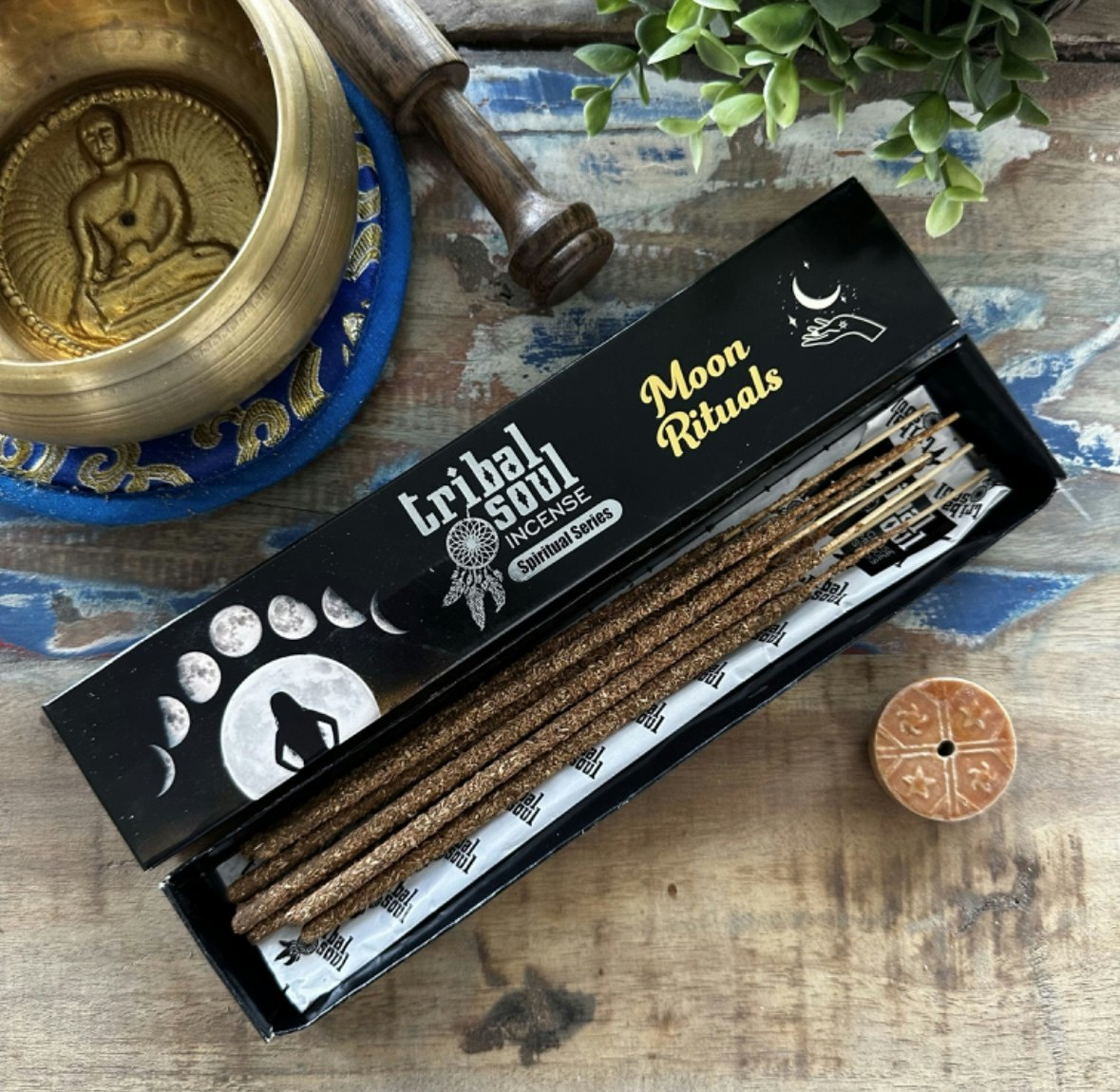Tribal Soul Spiritual Incense Sticks | Moon Rituals + Rökelsehållare