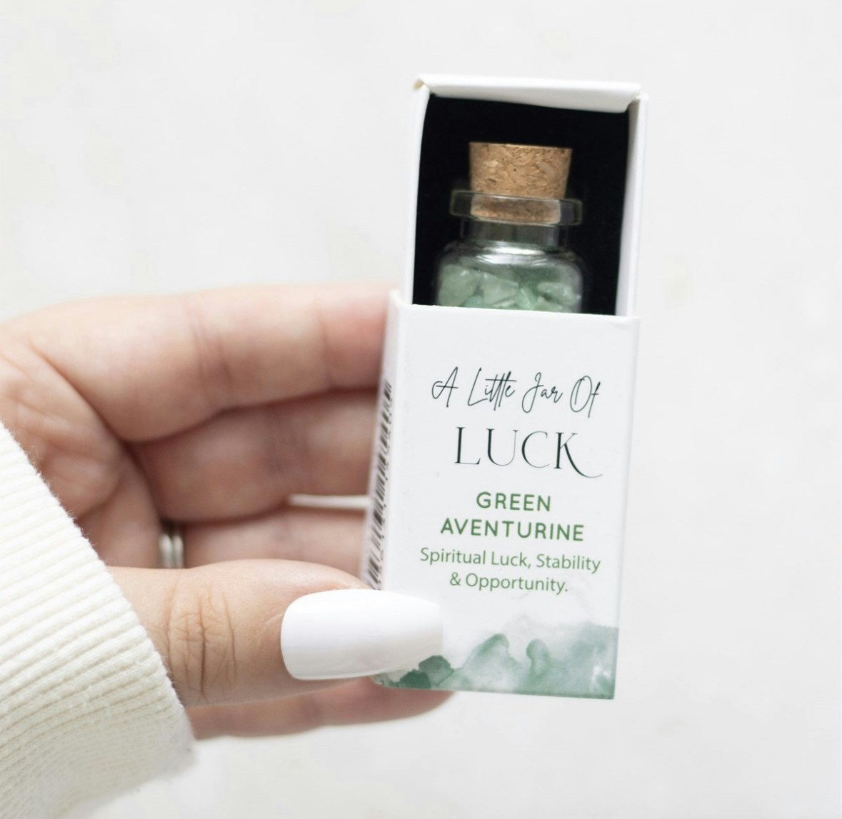 A Little Jar Of Luck - Grön Aventurin