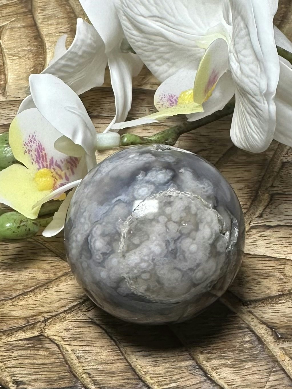 Svart Blomsteragat Klot