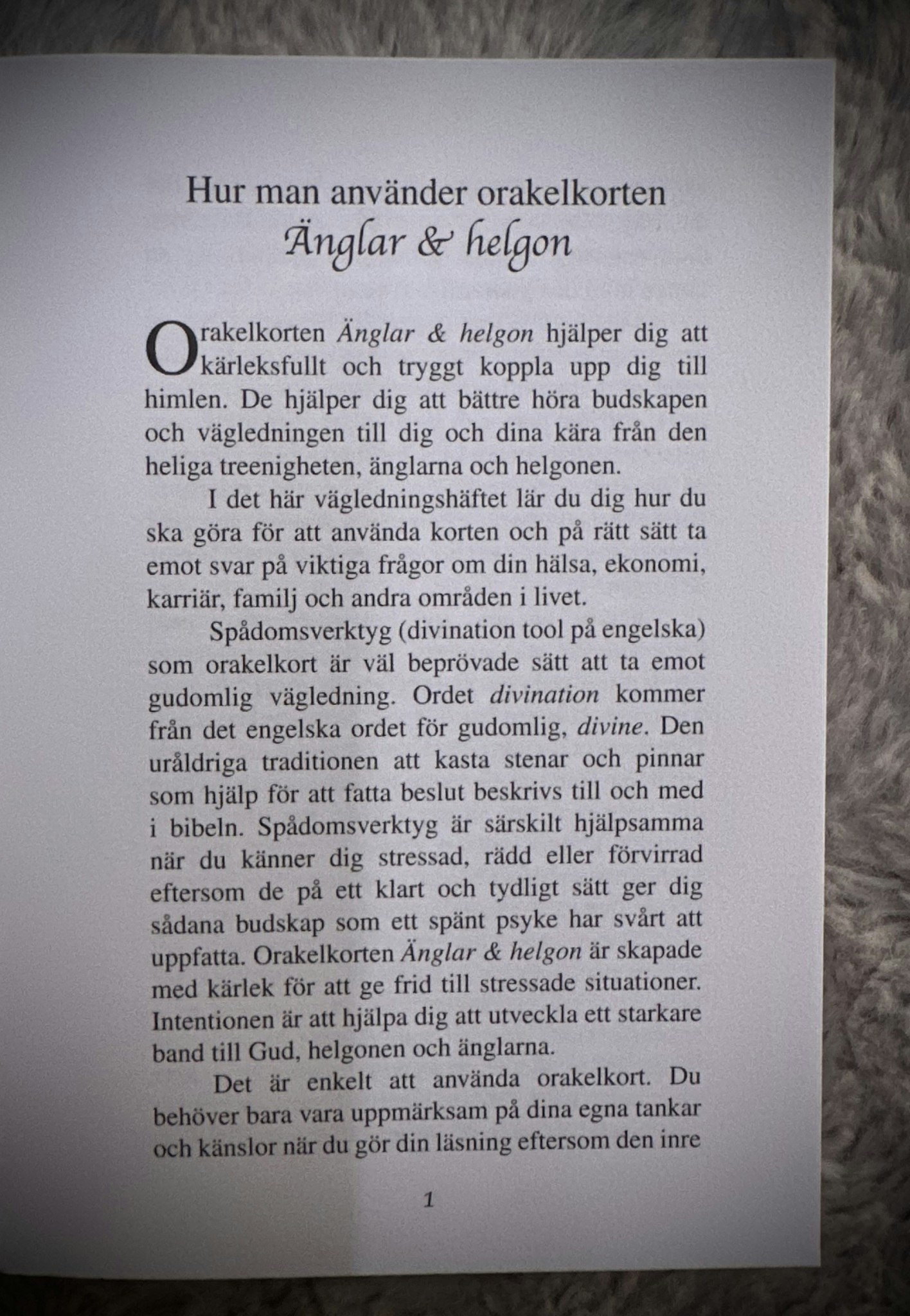 Änglar & helgon orakelkort 🇸🇪