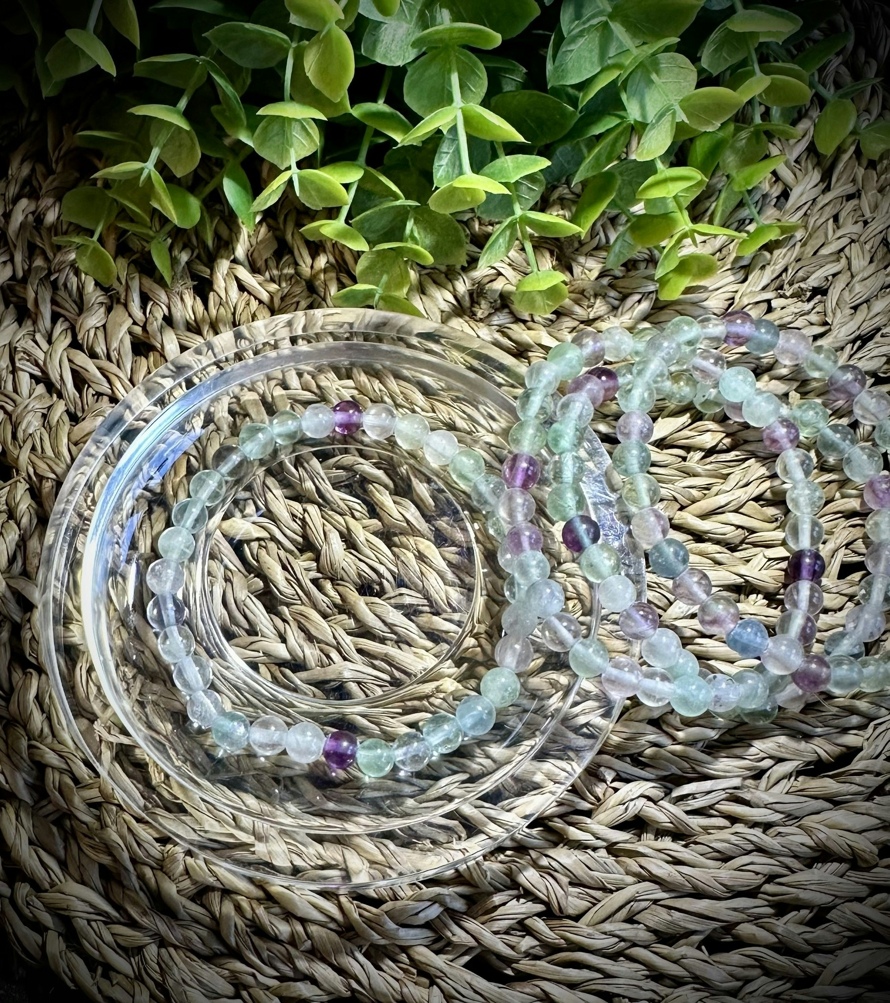Regnbågsfluorit Armband | 6-7 mm