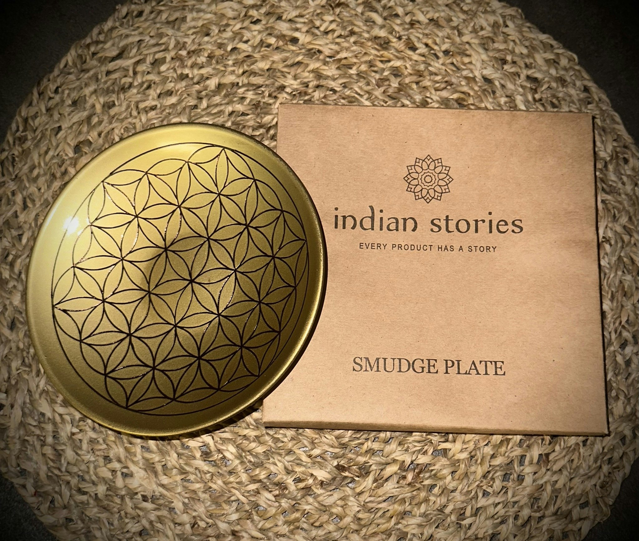 Flower Of Life Mässingsfat