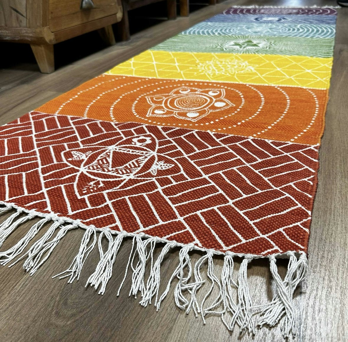 Handgjord Indisk Chakra Matta | Yogamatta