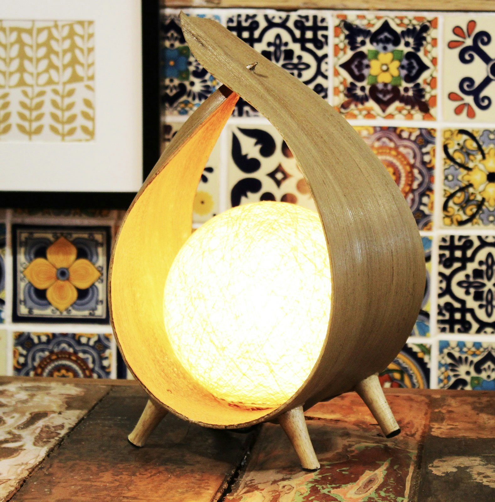 Kokosnöt Lampa Natural