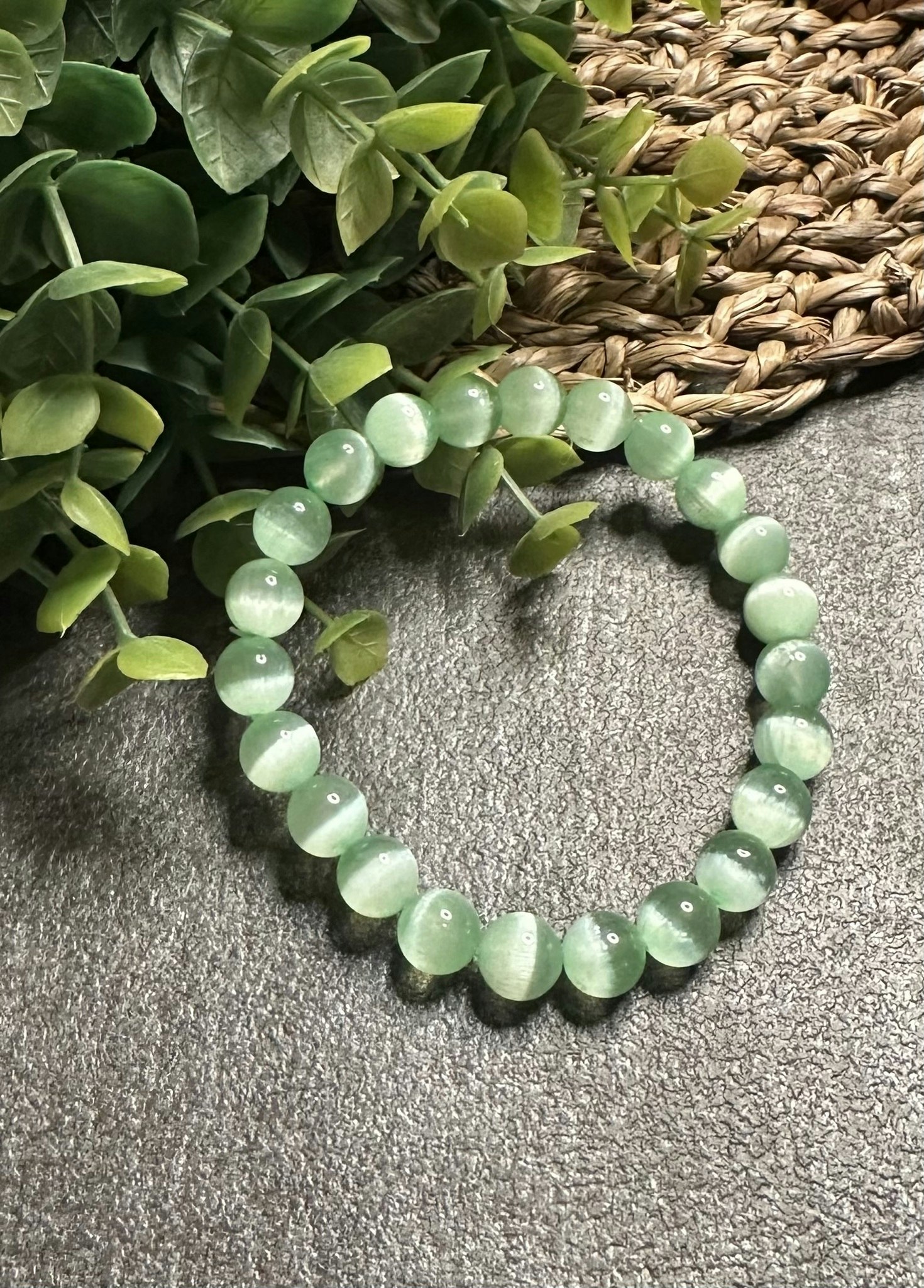 Grön Selenit Armband