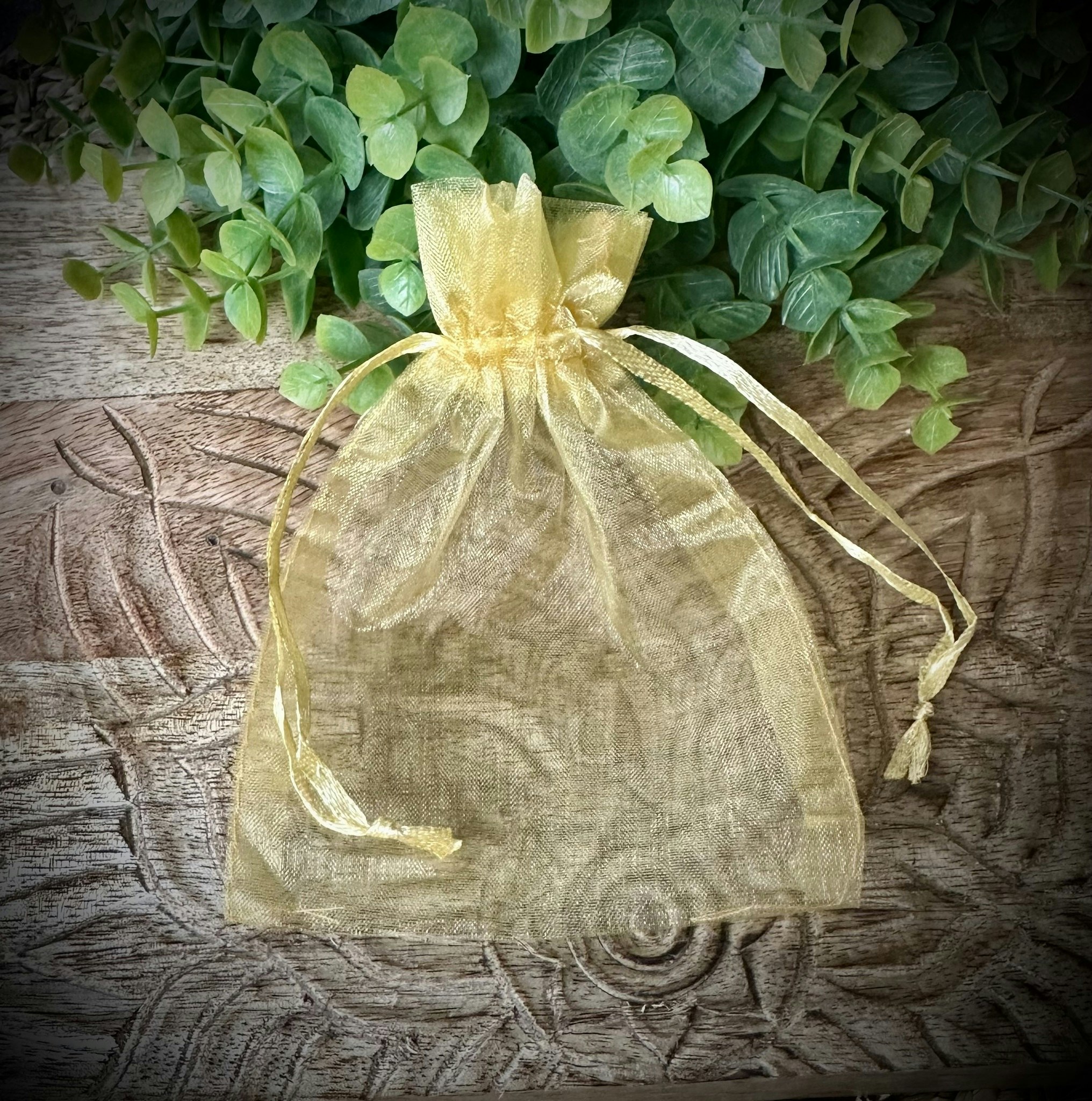 Organzapåse | 13x10 cm | Guld