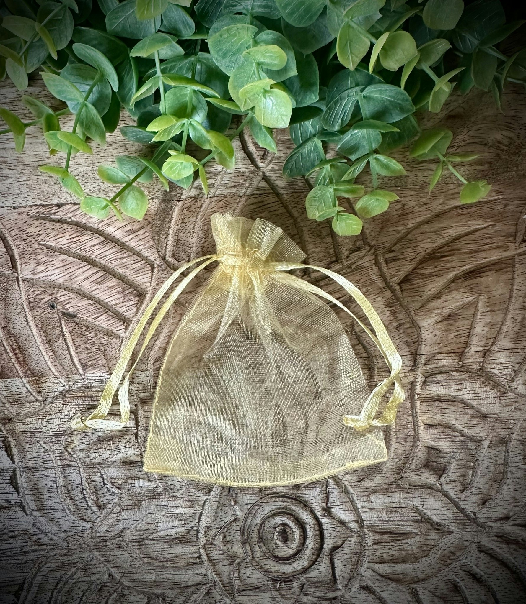 Organzapåse | 9x7 cm | Guld