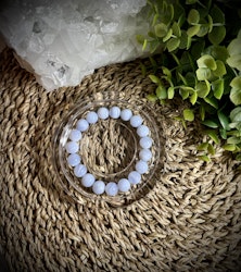 Blue Lace | Blå Bandagat Armband | 10-11 mm