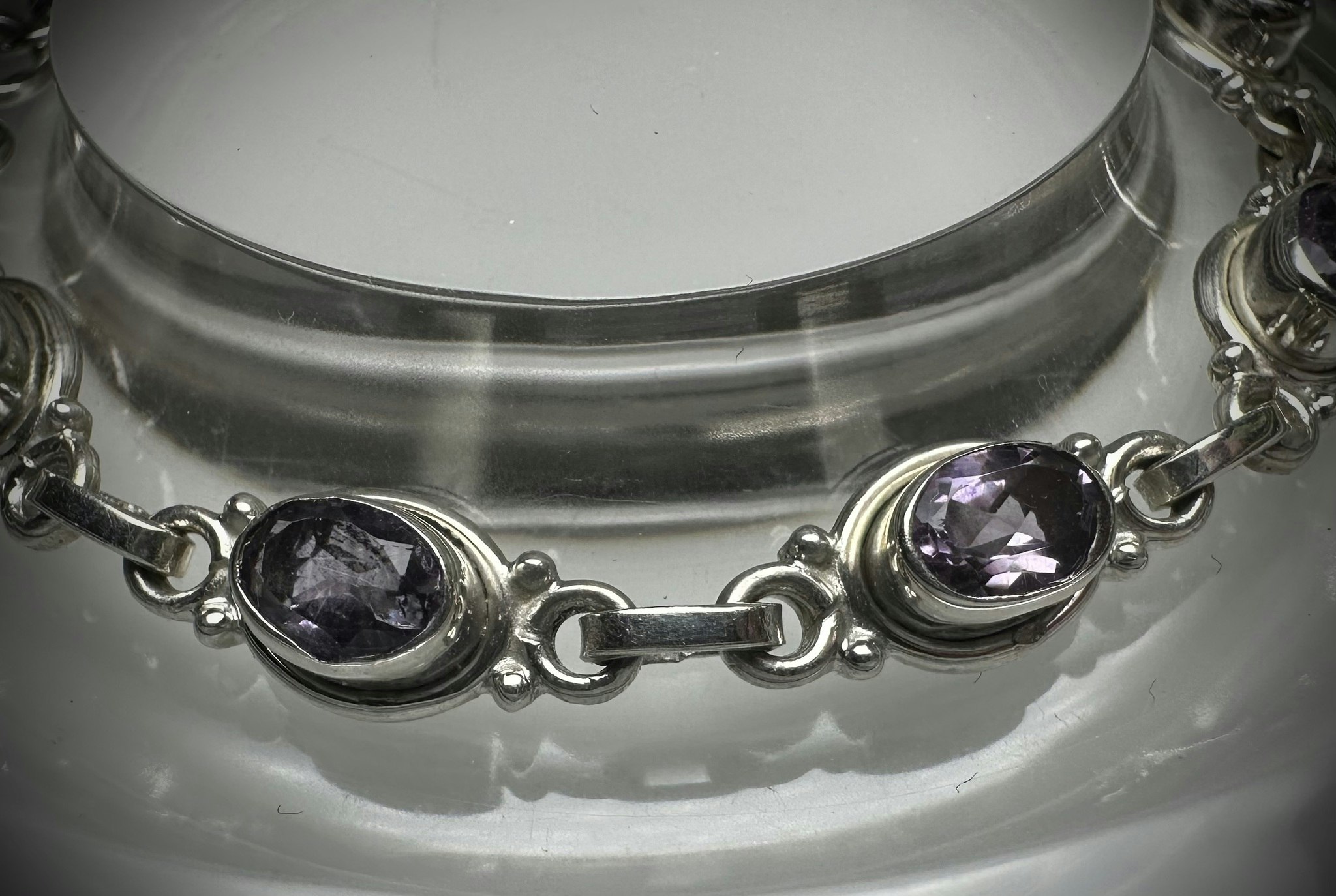 Facetterad Ametist Armband | 925 Sterling Silver