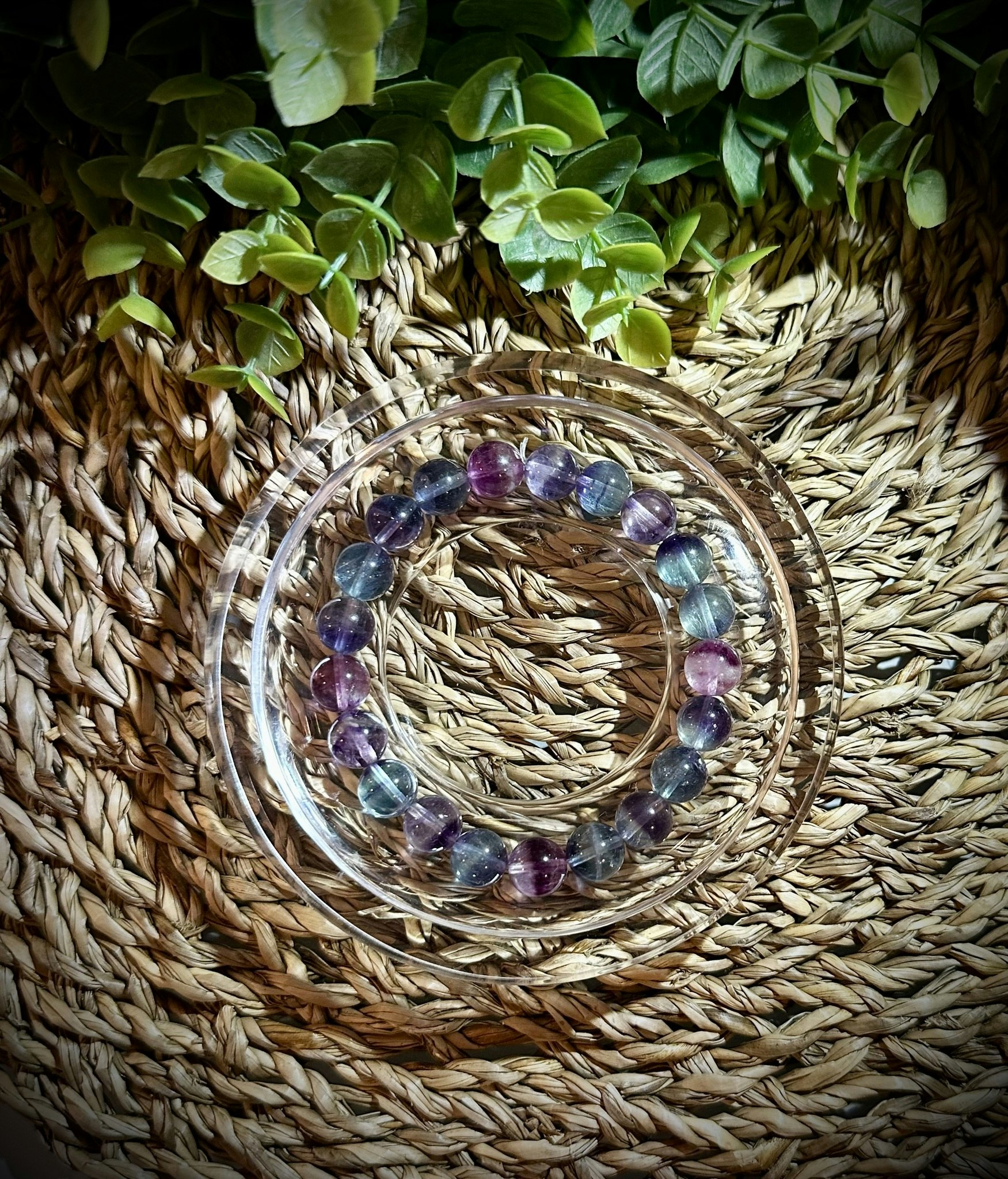 Regnbågsfluorit Armband | 9 mm