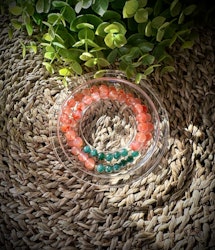 Nanhong Agat | Guatemalansk Jadeit | Armband | Halsband | 18k Guldpläterad 925 Sterling Silver