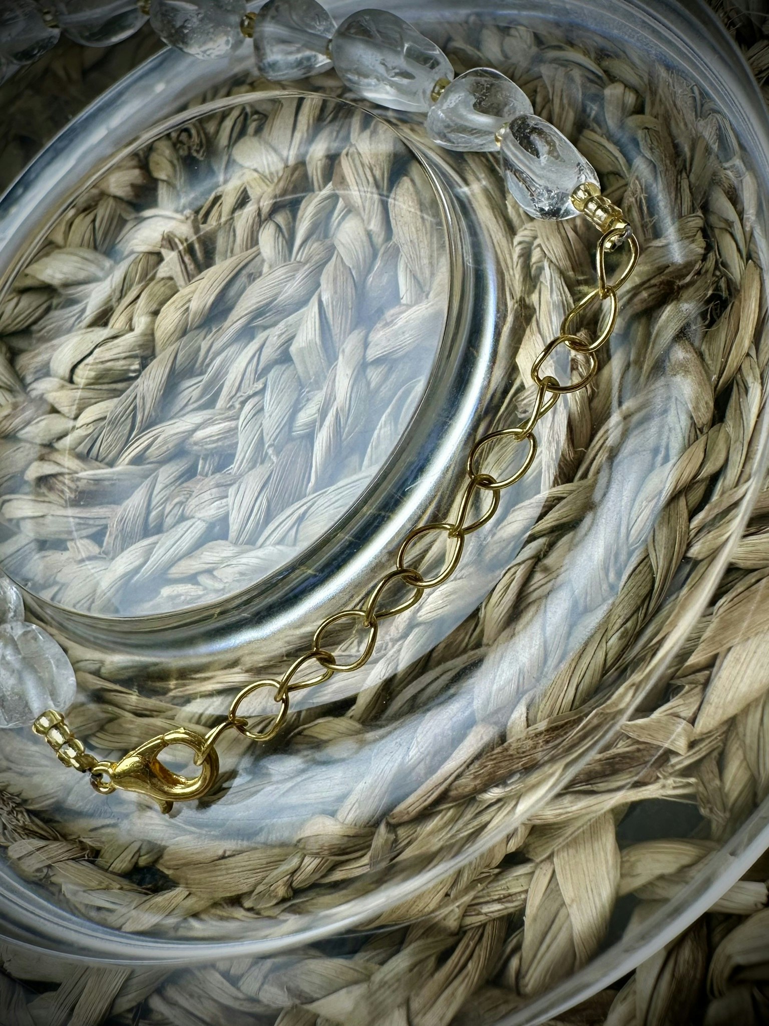 Bergkristall Halsband | 18k Guldpläterad 925 Sterling Silver