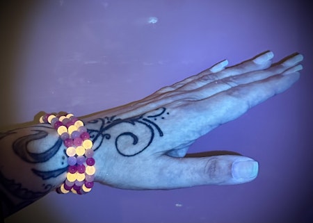 Mix Armband | Akvamarin | Ametist | Rosa Kalcit | UV