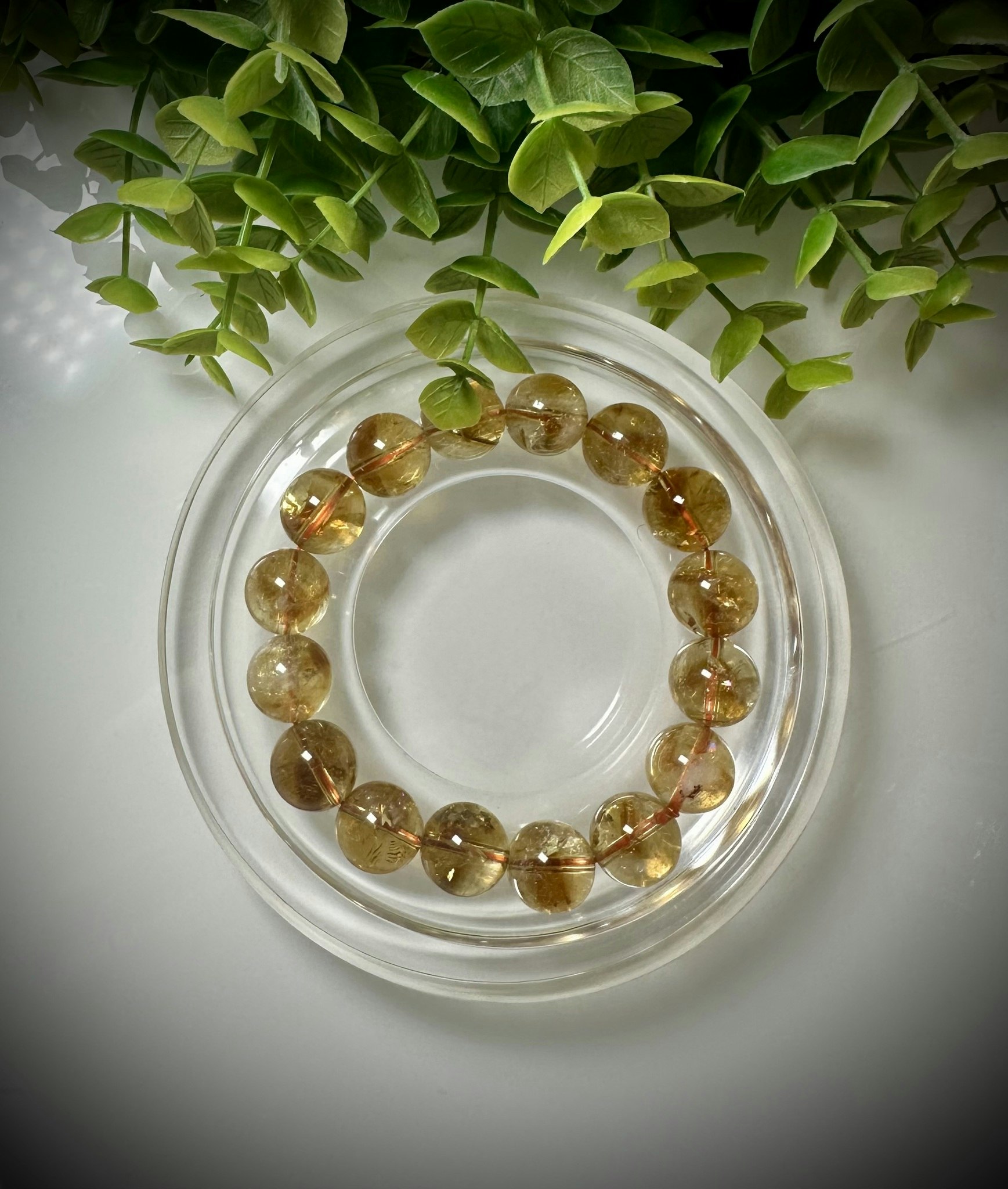 Upphettad Citrin Armband | 12-13 mm
