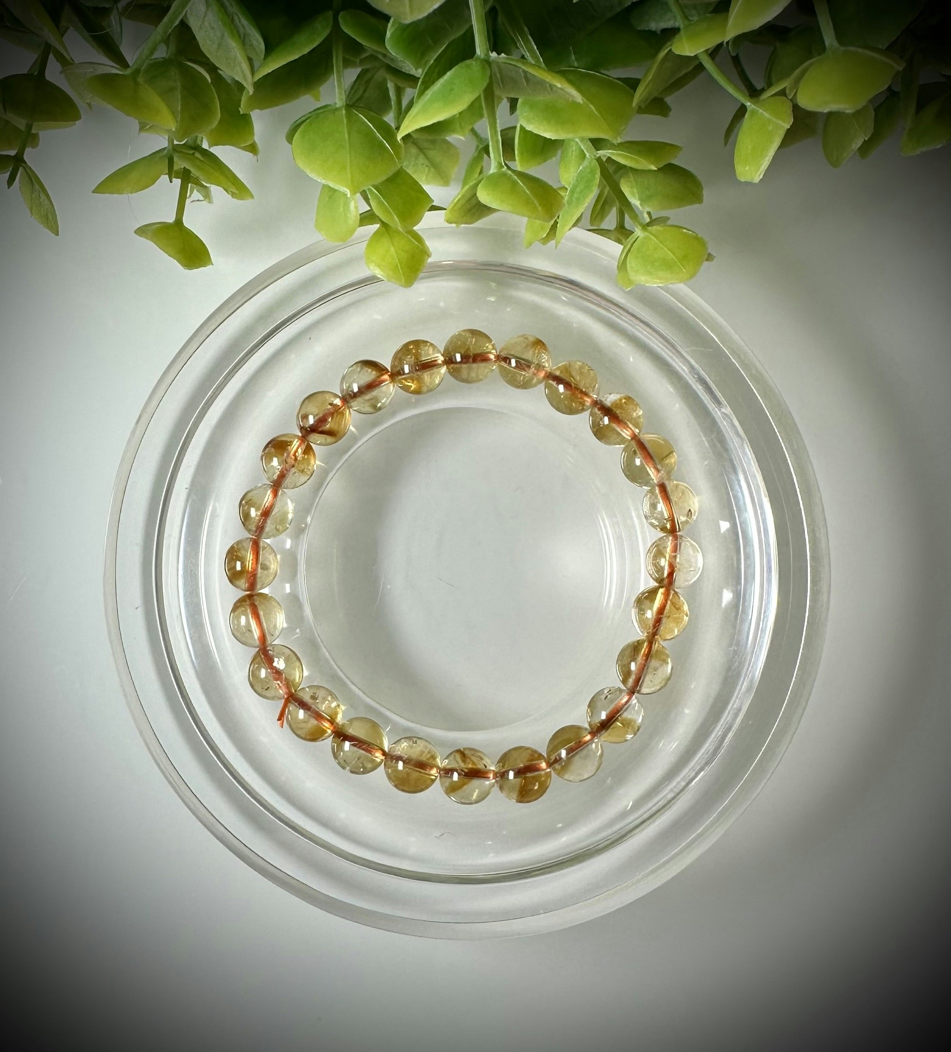 Upphettad Citrin Armband | 8 mm