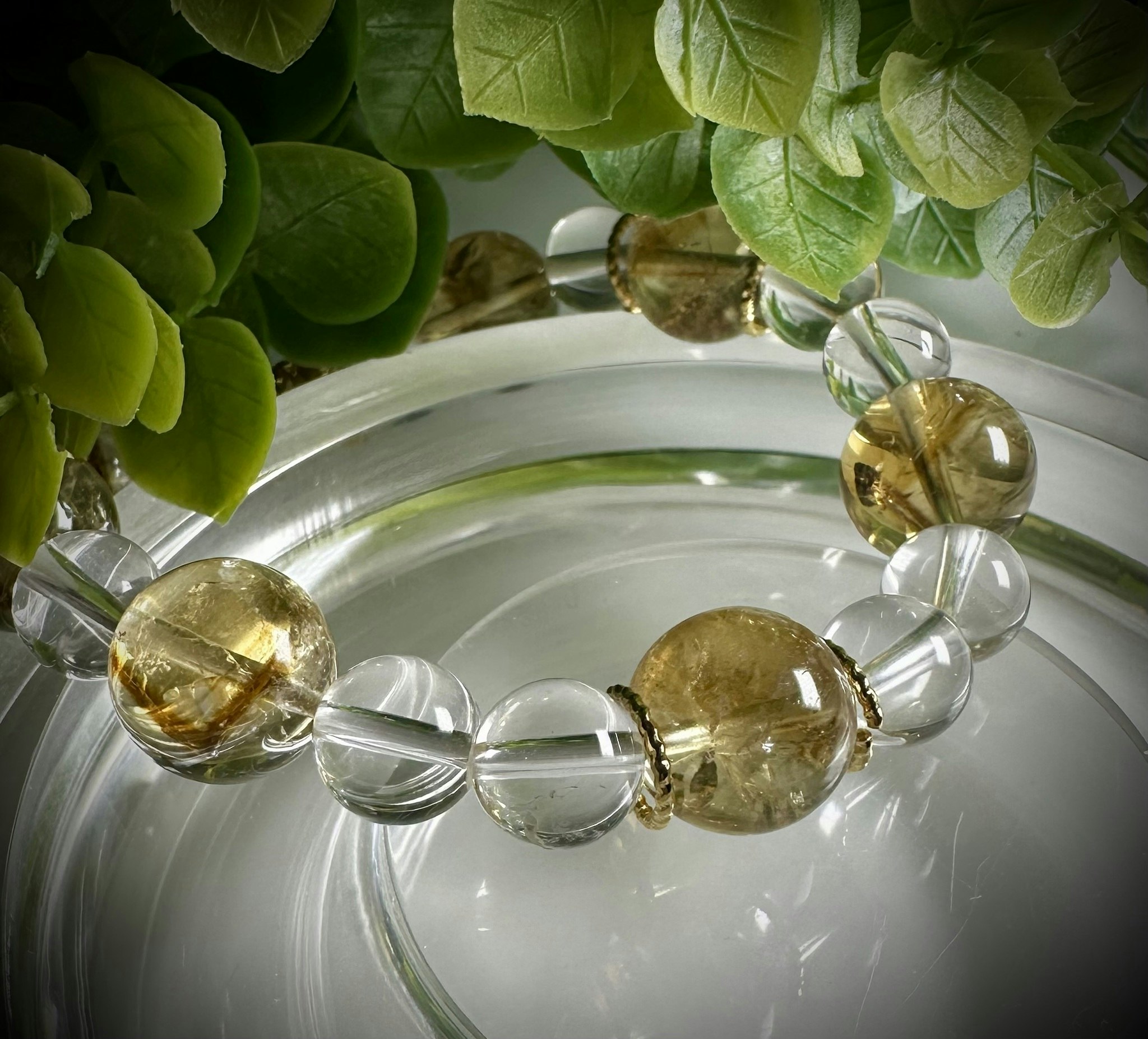 Citrin | Bergkristall Armband | 925 Sterling Silver