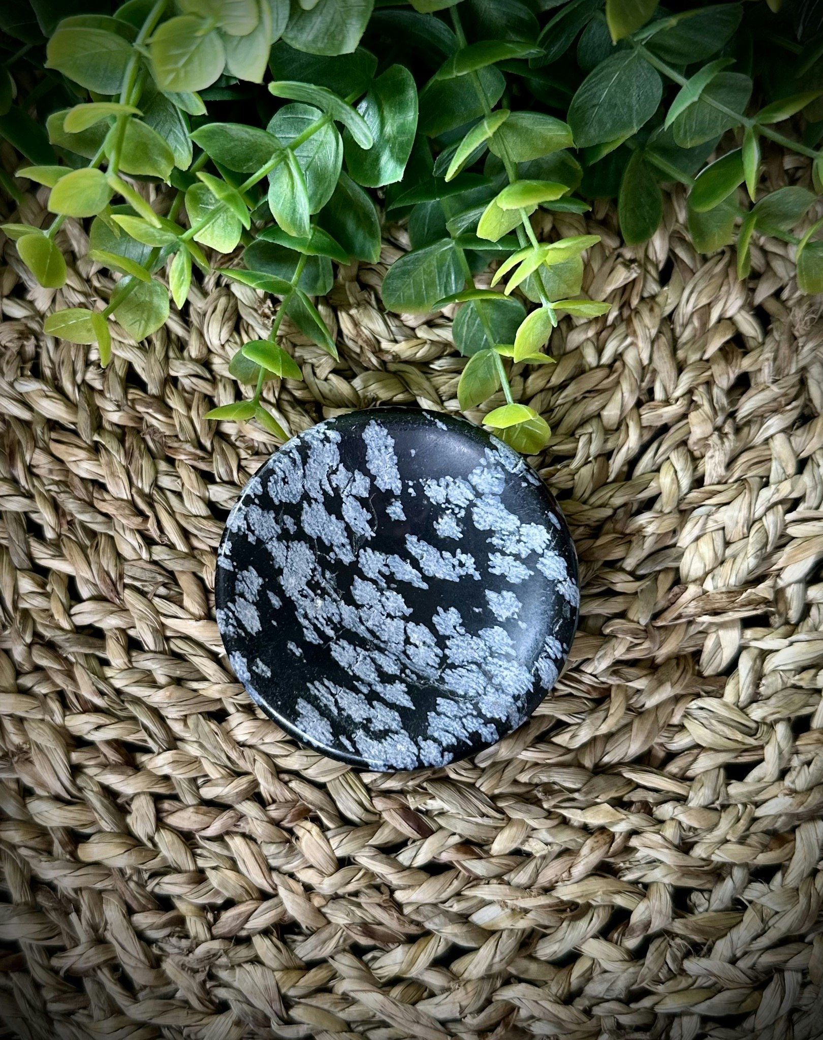 Snöflingeobsidian Skål | Klotställ