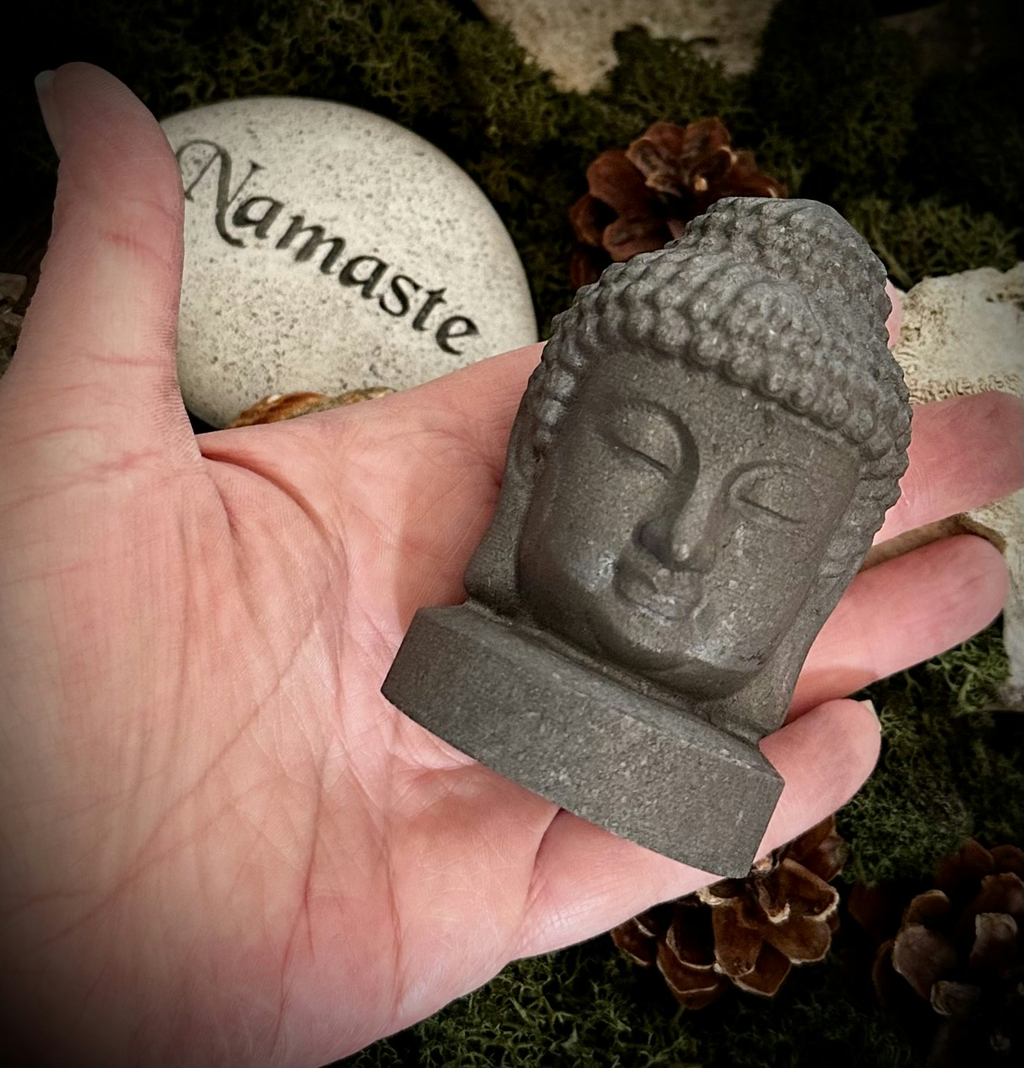 Shungit Buddha Carving