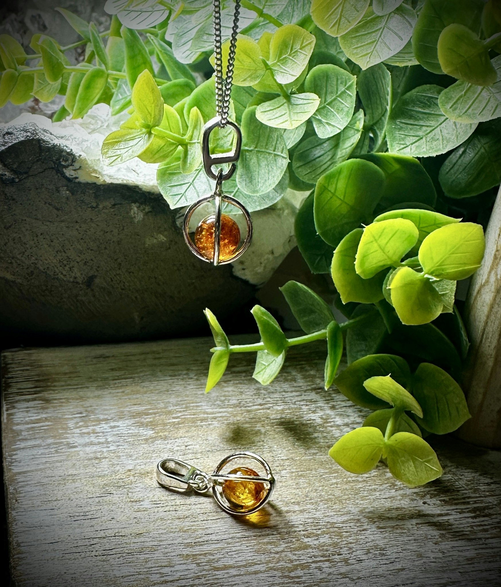 Bärnsten Hänge | 925 Sterling Silver