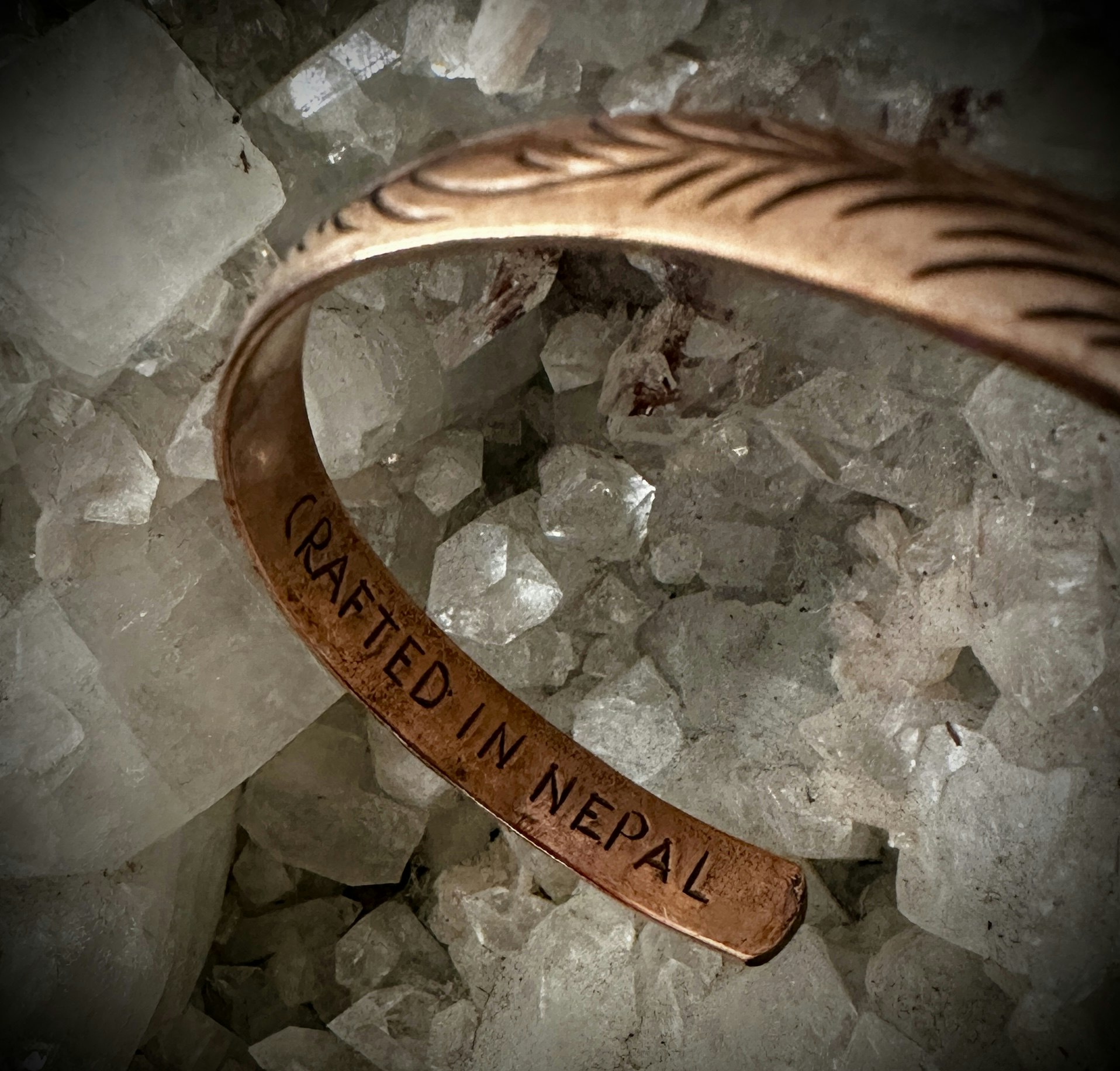 Tibetansk Mantra Armband I Koppar | Nepal